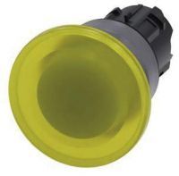 Pilzdrucktaster, beleuchtet, 22mm, rund, gelb, 40mm 3SU1031-1BD30-0AA0