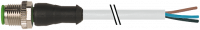 M12 St. 0° freies Ltg.-ende 3pol. 7000-12001-2330030