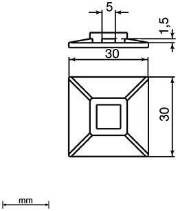 Unex 1256 Selbstkleb. Befestigungssockel