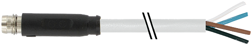 M8 St. ger. rastb. m. freiem Ltg.-ende