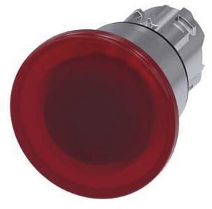 Pilzdrucktaster, beleuchtet, 22mm, rund, rot, 40mm