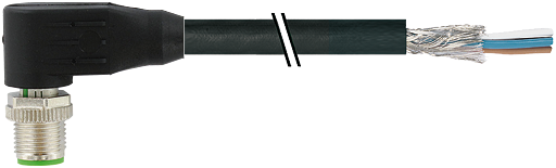 M12 St. 90° geschirmt freies Ltg.-ende