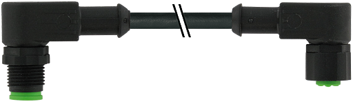 M12 St. 90° / M12 Bu. 90° SC