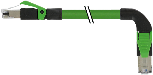 RJ45 St. 0° / RJ45 St. 90° rechts geschirmt