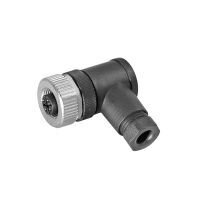 M12 Steckverbinder A-kodiert, Buchse, gewinkelt, für 24V DC 