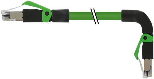 RJ45 St. 0° / RJ45 St. 90° unten geschirmt