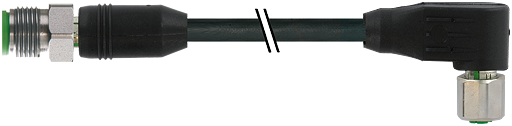 M12 St. 0° / M12 Bu. 90° geschirmt V4A