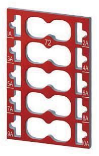 SIMATIC ET 200SP 10 FARBKODIERSCHILDER, 10X ROT