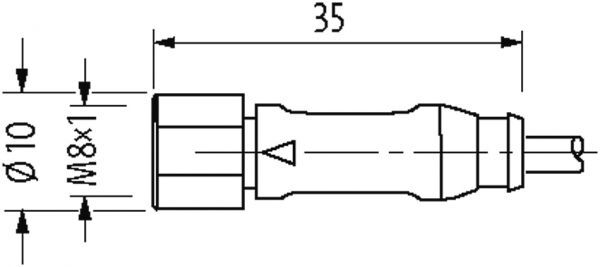 M12 St. 90° / M8 Bu. 0° geschirmt V4A