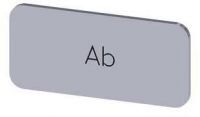 Bezeichnungsschild 12,5x27mm, Schild silber, Beschriftung: Ab 3SU1900-0AC81-0AE0