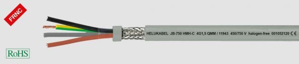 Halogenfreie-Steuerleitung JB-750 HMH-C 4G2,5 mm² Grau