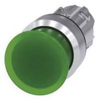 Pilzdrucktaster, beleuchtet, 22mm, rund, grün, 30mm 3SU1051-1AD40-0AA0