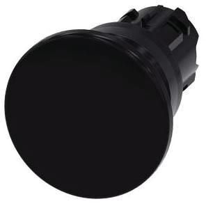 Pilzdrucktaster, 22mm, rund, schwarz, 40mm