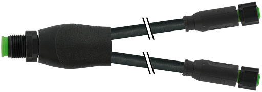 M12 Y-Verteiler auf M8 Bu. 0° SC