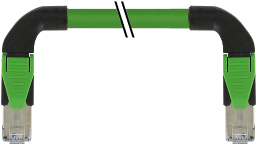 RJ45 St. 90° links / RJ45 St. 90° rechts geschirmt