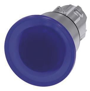 Pilzdrucktaster, beleuchtet, 22mm, rund, blau