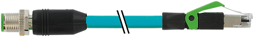 M12 St. 0° / RJ45 St. 0° geschirmt Ethernet