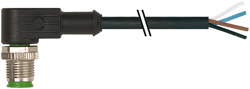 M12 St. 90° freies Ltg.-ende