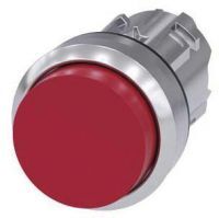 Drucktaster, 22mm, rund, rot, Druckknopf, hoch, verrastbar 3SU1050-0BA20-0AA0