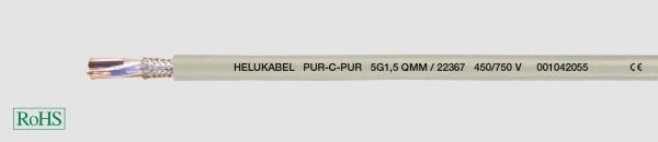 PUR-Steuerleitung PUR-C-PUR 4G0,75 mm² Grau