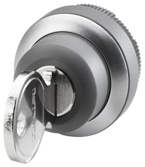 Schlüsselschalter für Extension Units, 22mm, rund, Kunststoff, rastend