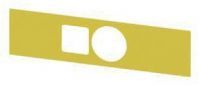 Unterlegschild für Not-Halt-Pilzdrucktaster im Gehäuse, gel 3SU1900-0BF31-0AA0