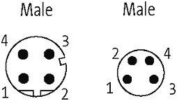 M12 St. 0° D-kod. / M8 St. 0° A-kod. geschirmt