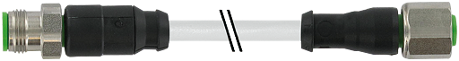 M12 St. 0° / M12 Bu. 0° V2A