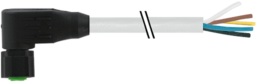 M12 Lite Bu. 90° freies Ltg.-ende