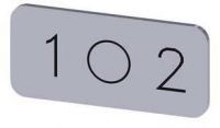 Bezeichnungsschild 12,5x27mm, Schild silber, Symbol: 1 O 2 3SU1900-0AC81-0QL0