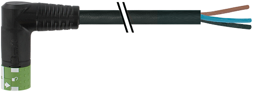 MQ15-X-Power Bu. 90°links, freies Ltg.-ende