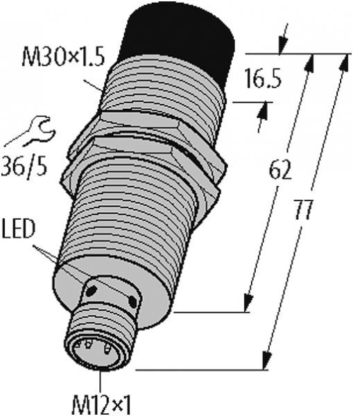 Induktiver Koppler IO-Link V1.1 Primär Stecker M12 M30