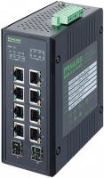 10 Port Unmanaged Gigabit Switch 4 PoE 2 SFP Ports IP20 Metall 58194