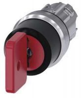 Schlüsselschalter O.M.R, 22mm, rund, rot, Schlüsselabzug I+O+II 3SU1050-4FL11-0AA0