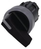 Knebelschalter, beleuchtbar, 22mm, rund, Kunststoff mit Metallfrontring, schwarz 3SU1032-2CF10-0AA0
