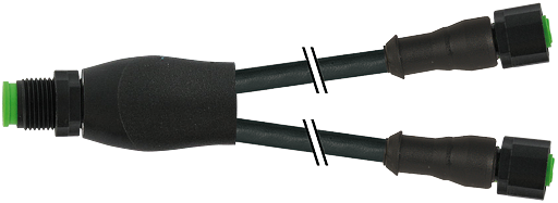 M12 Y-Verteiler auf M12 Bu. 0° SC